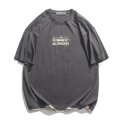 Mens 90s Vintage Oversized Shirts Unisex Harajuku T Shirt Print Graphic Tees