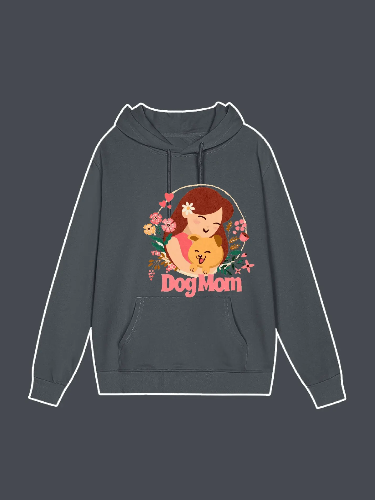 Dog and Mom Graphic Hoodie