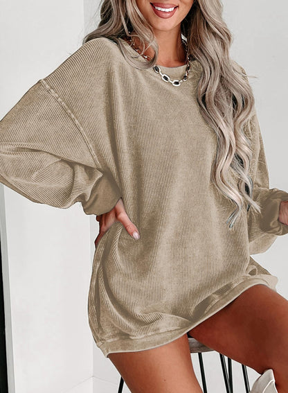 Women Casual Oversized Long Sleeve Crewneck Sweatshirts
