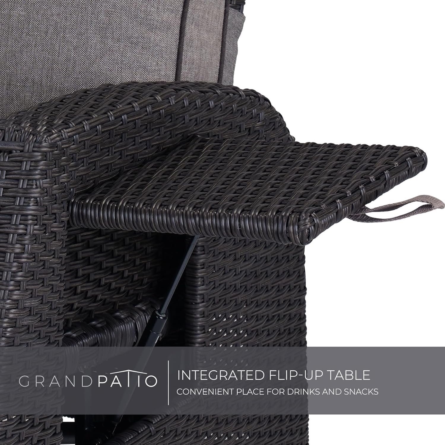 Outdoor Recliner Chair Patio 150° Lay Flat Recliner