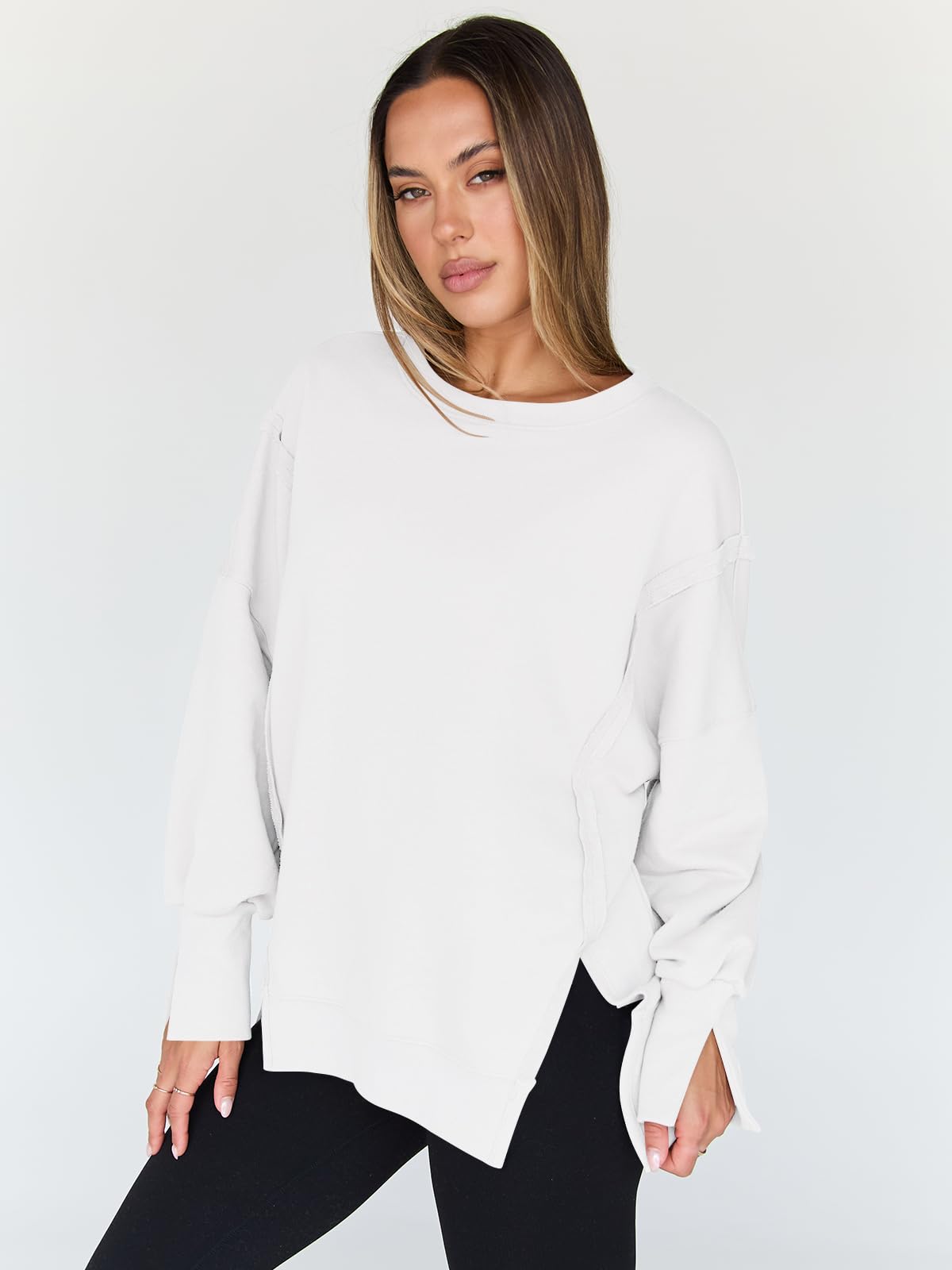 Womens Oversized Sweatshirts Hoodies Crewneck Shirts Fall Outfits