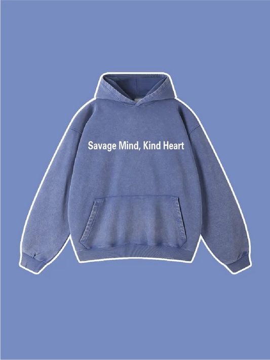 Savage Mind Kind Heart Vintage Hoodie