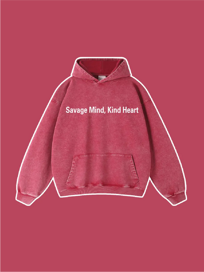 Savage Mind Kind Heart Vintage Hoodie