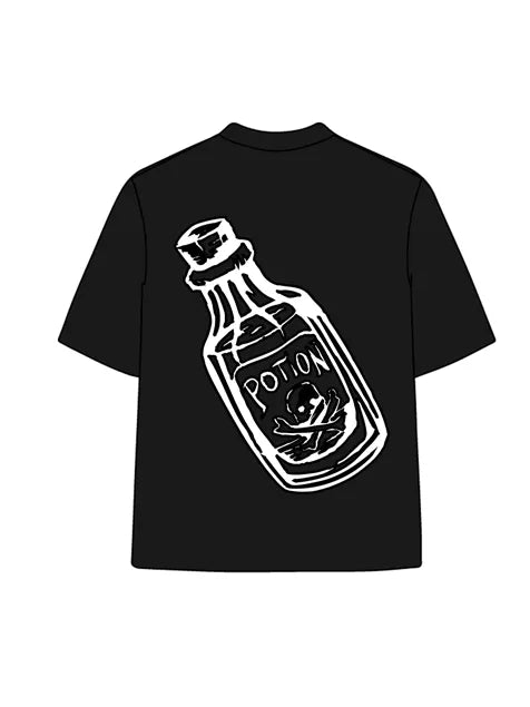 270g King Leoric Potion Printed Wash Old T-shirt