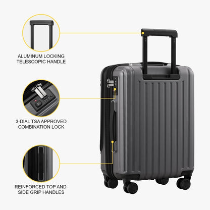 Luggage Airline Approved 20 Inch Expandable Hard Sided Luggages