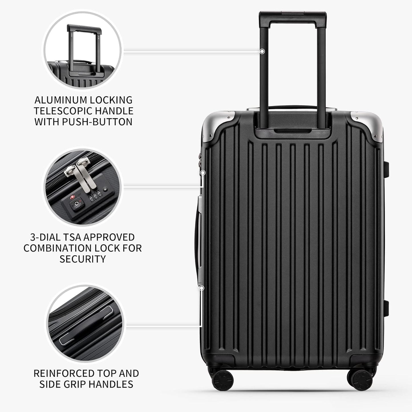 Luggage Airline Approved 20 Inch Expandable Hard Sided Luggages