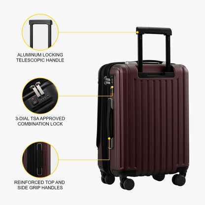 Luggage Airline Approved 20 Inch Expandable Hard Sided Luggages