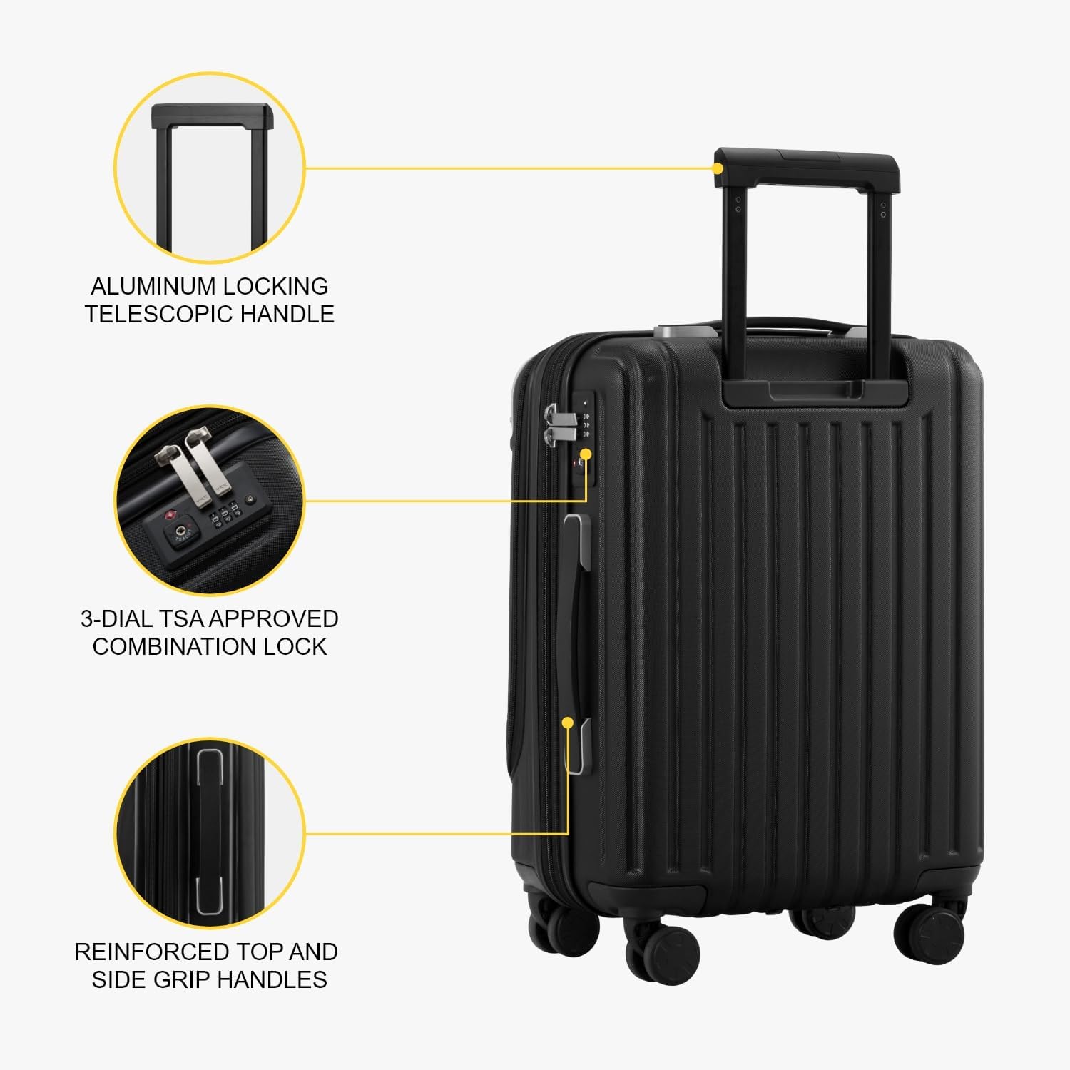 Luggage Airline Approved 20 Inch Expandable Hard Sided Luggages