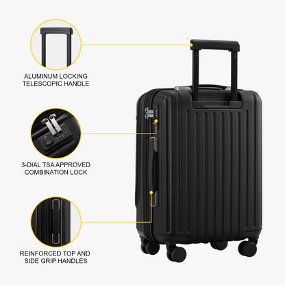 Luggage Airline Approved 20 Inch Expandable Hard Sided Luggages