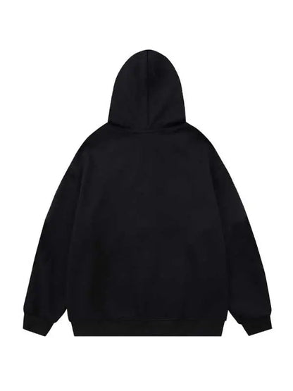 Star Letter Graphic Full Zip-up Hoodie