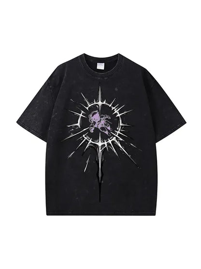 270g Cotton Astronaut Interstellar Wash Old T-shirt