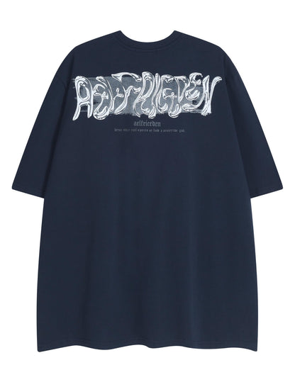 Metalic Graphic Tees Men Y2k Oversized T Shirts Women Vintage Tees Unisex Summer Tops
