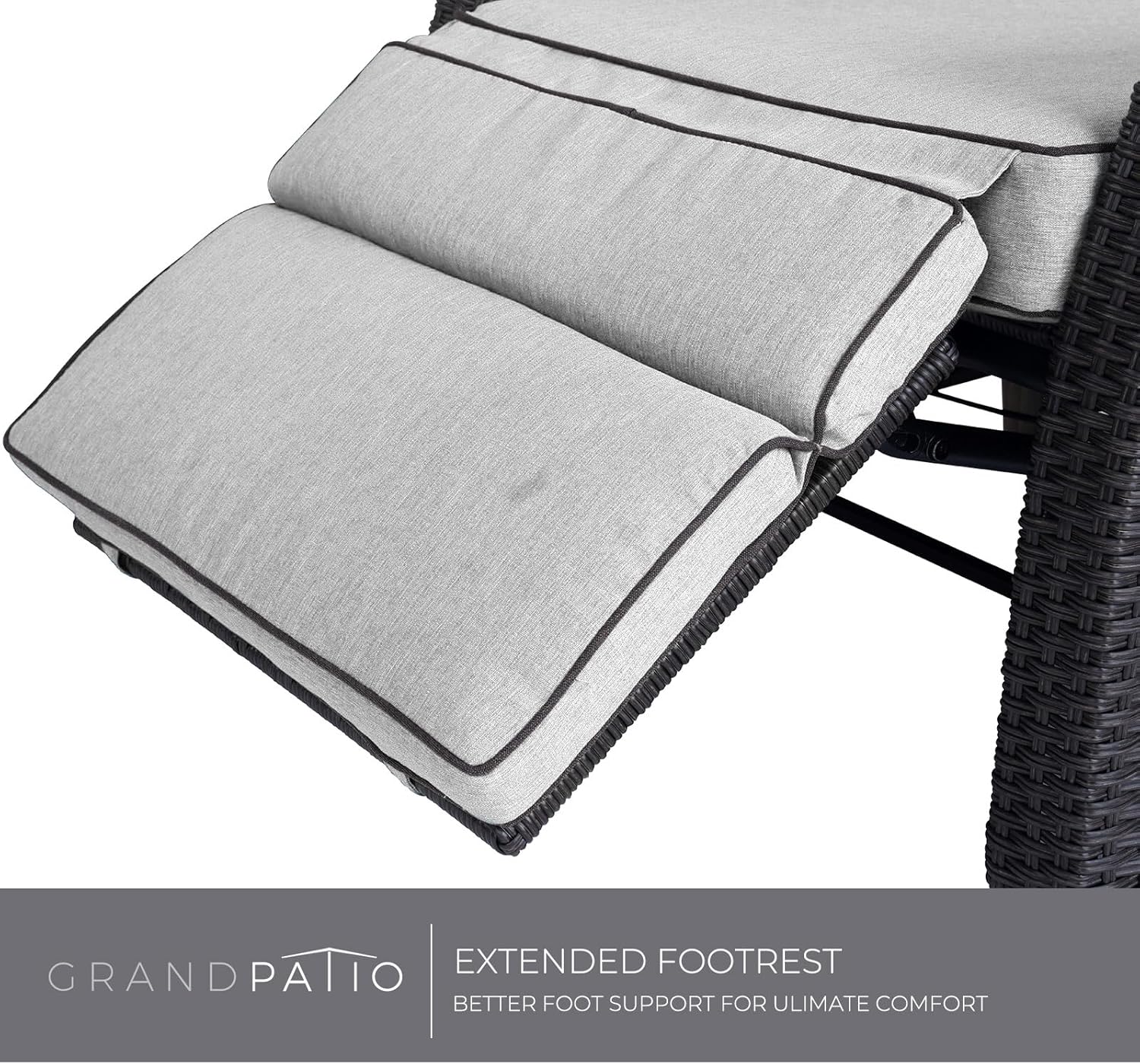Outdoor Recliner Chair Patio 150° Lay Flat Recliner