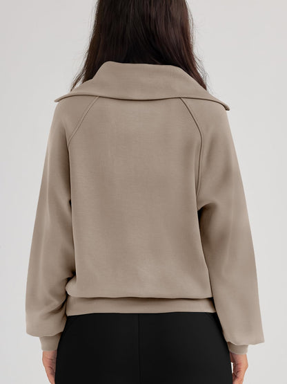 Womens Oversized Sweatshirts Half Zip Pullover Long