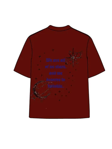 270g Cotton Cyberpunk Interstellar Wash Old T-shirt