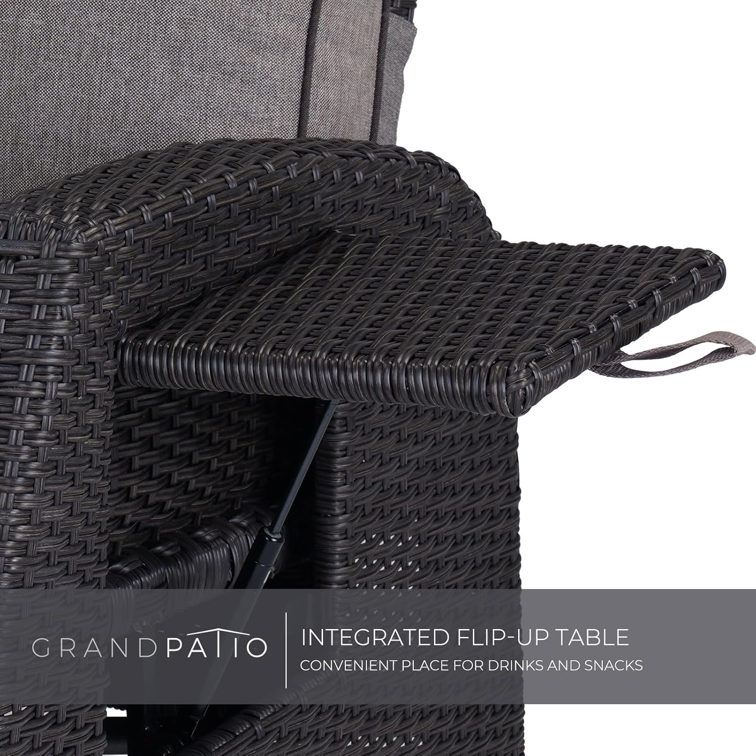 Outdoor Recliner Chair Patio 150° Lay Flat Recliner