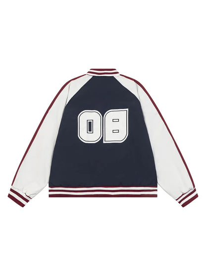 Women's Stylish Letter Patchwork Baseball Jacket