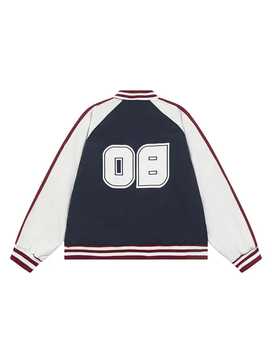 Women's Stylish Letter Patchwork Baseball Jacket