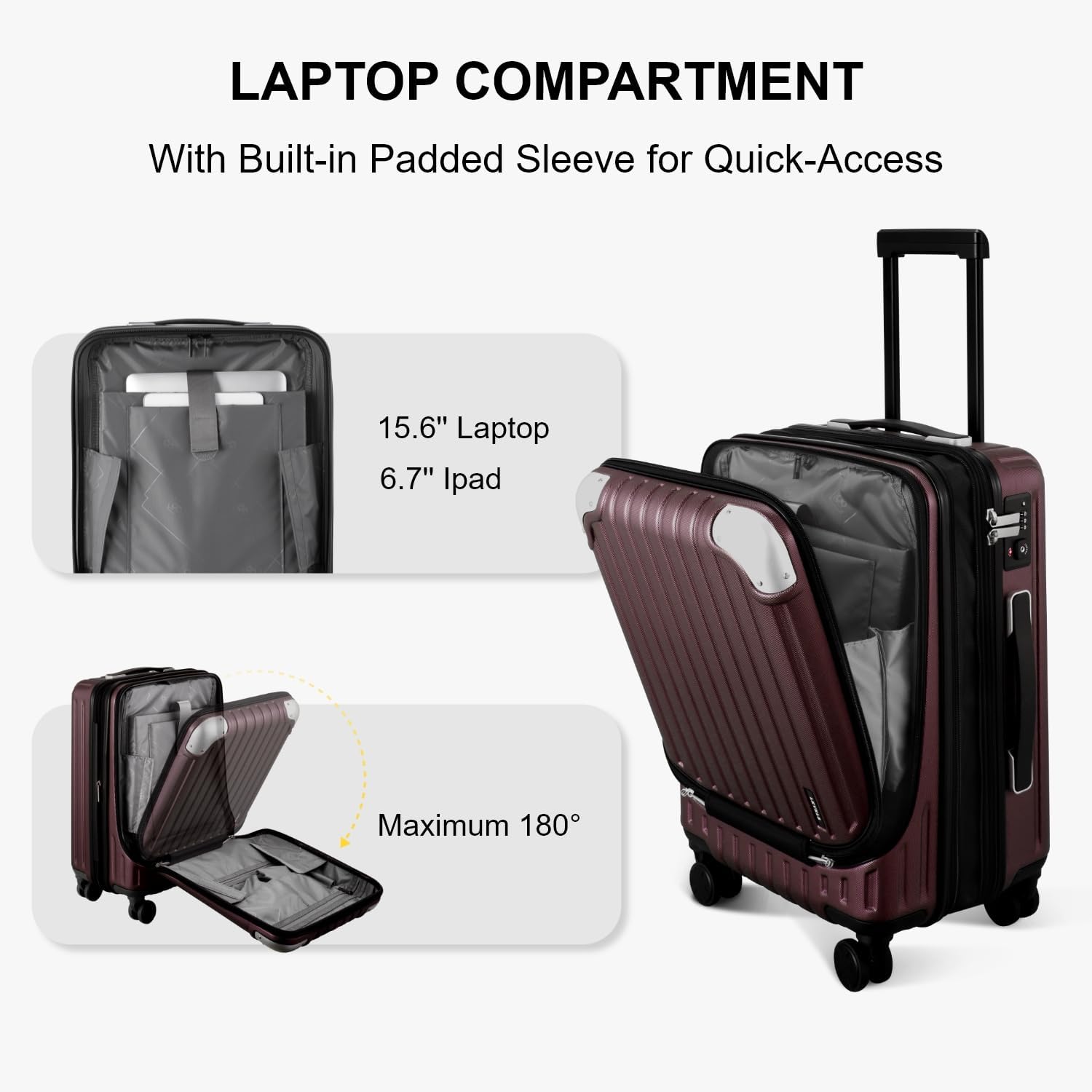 Luggage Airline Approved 20 Inch Expandable Hard Sided Luggages