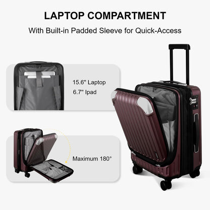Luggage Airline Approved 20 Inch Expandable Hard Sided Luggages