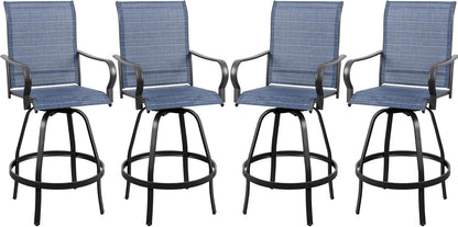 2 Piece Outdoor Patio Swivel Bar Chairs