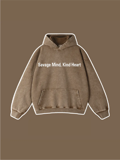 Savage Mind Kind Heart Vintage Hoodie
