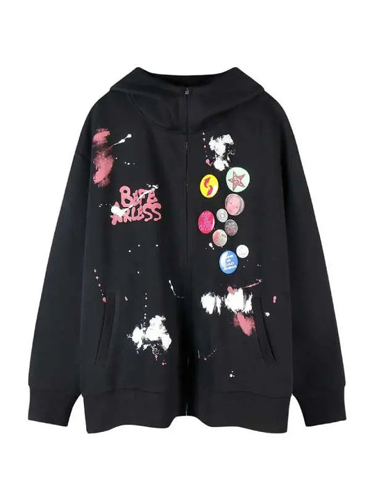 Girl's High Street Graphic Zip Up Hoodie