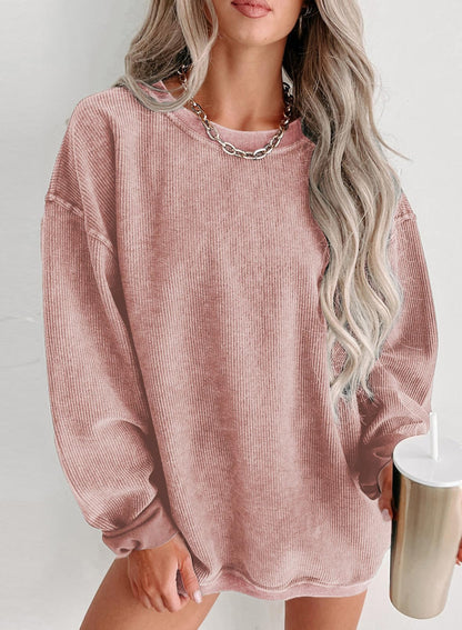 Women Casual Oversized Long Sleeve Crewneck Sweatshirts