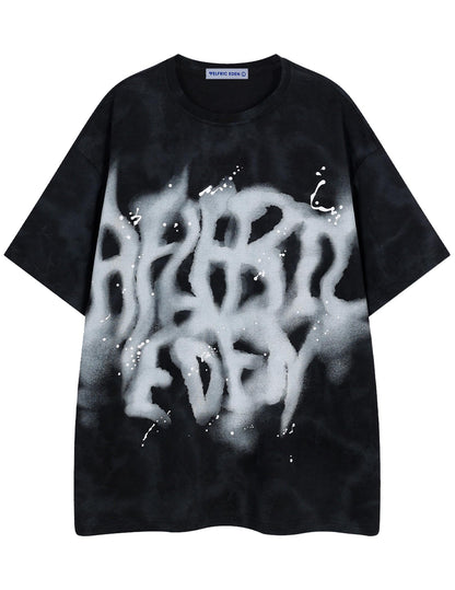 Mens Graphic Tee Shirts Oversized Baggy Loose Cotton T-Shirt Streetwear