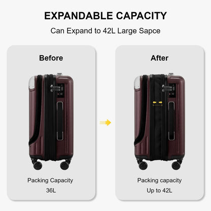 Luggage Airline Approved 20 Inch Expandable Hard Sided Luggages
