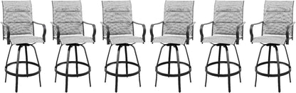 2 Piece Outdoor Patio Swivel Bar Chairs