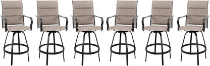 2 Piece Outdoor Patio Swivel Bar Chairs