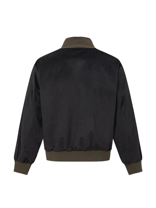 Color Contrast  Zipper Stand-up Collar Jacket for Men