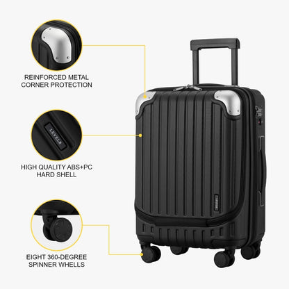 Luggage Airline Approved 20 Inch Expandable Hard Sided Luggages