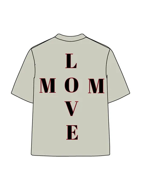270g Cotton Art Lines Wash Old T-shirt for Mom