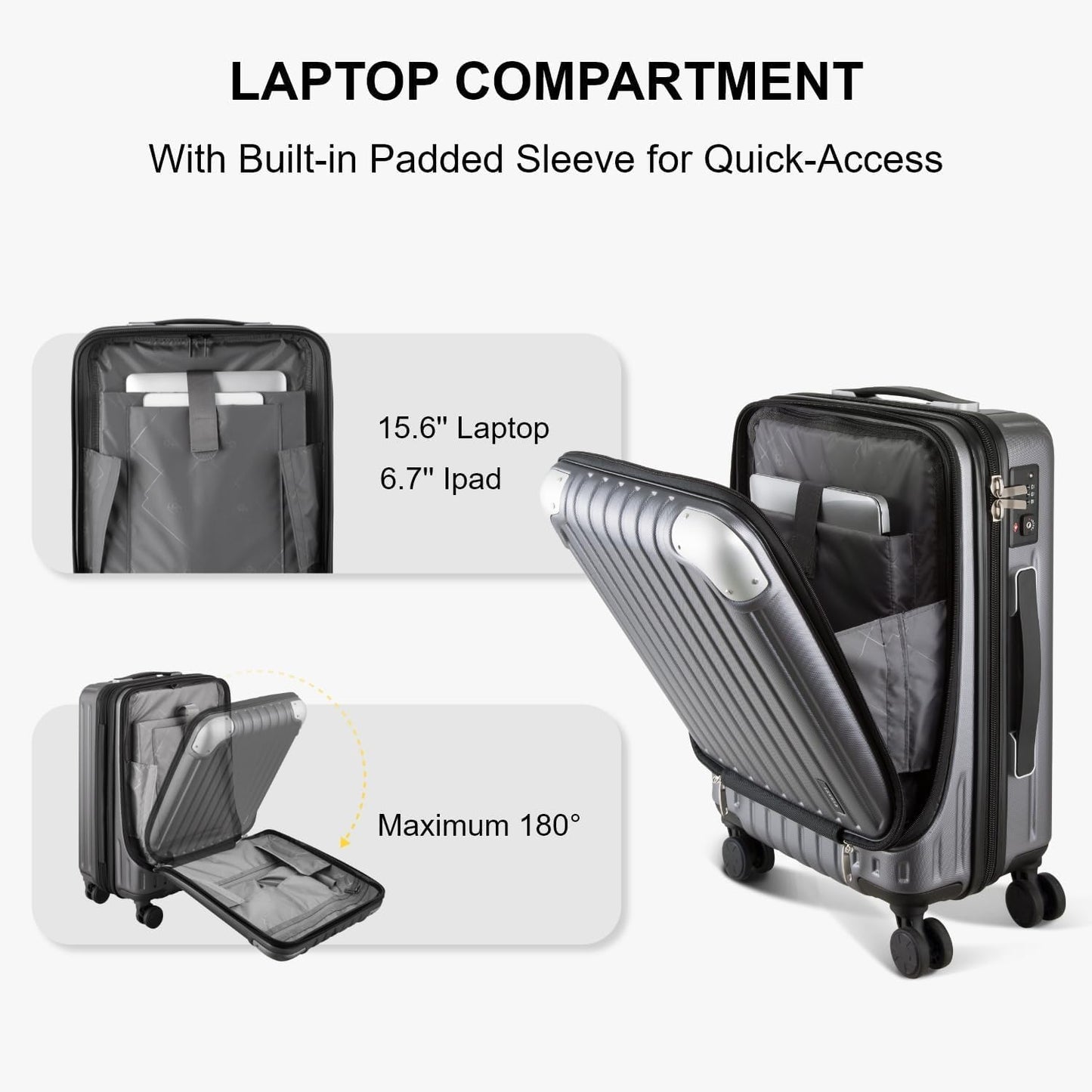 Luggage Airline Approved 20 Inch Expandable Hard Sided Luggages